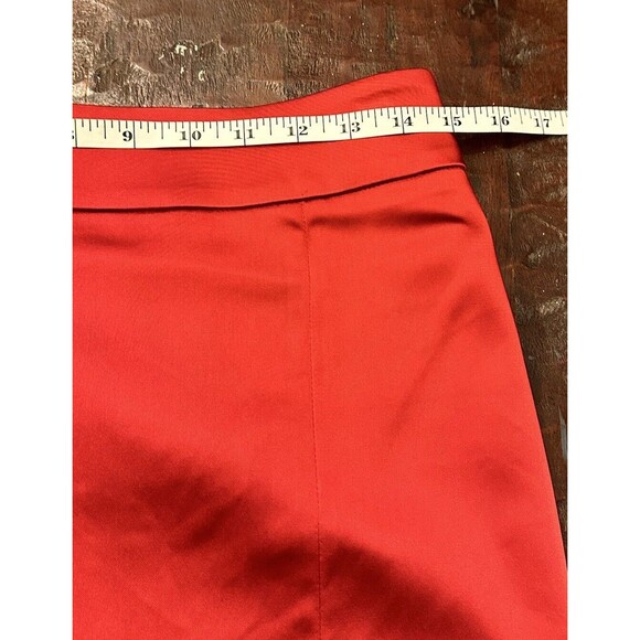 Cache Women’s Red Cocktail Semi- Formal Short Pencil Skirt Slit Sz 4 C4 - Picture 5 of 8
